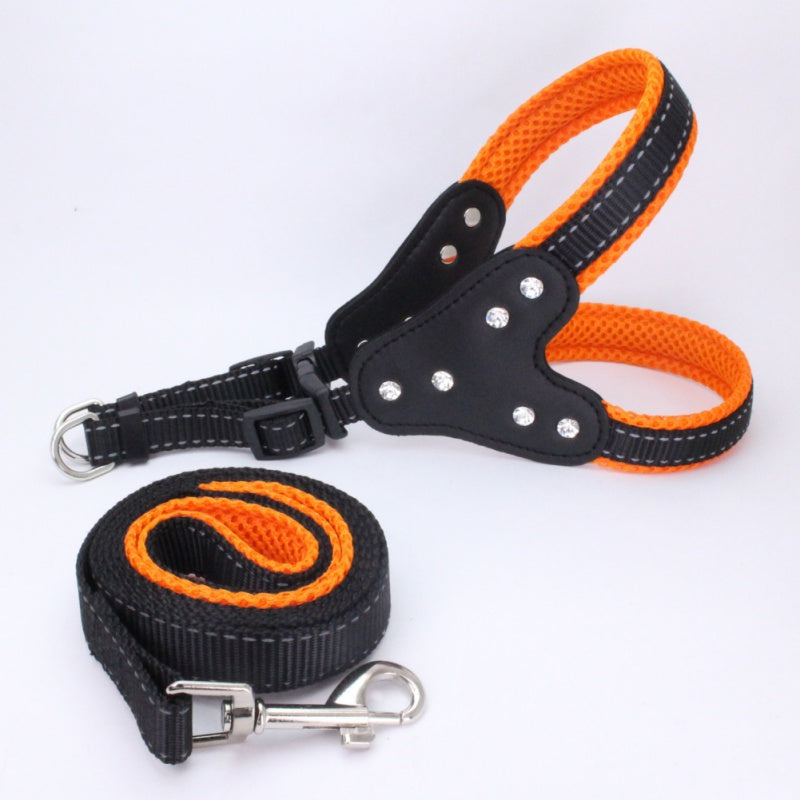 Dog chest back triangle chest strap - One Red Hill